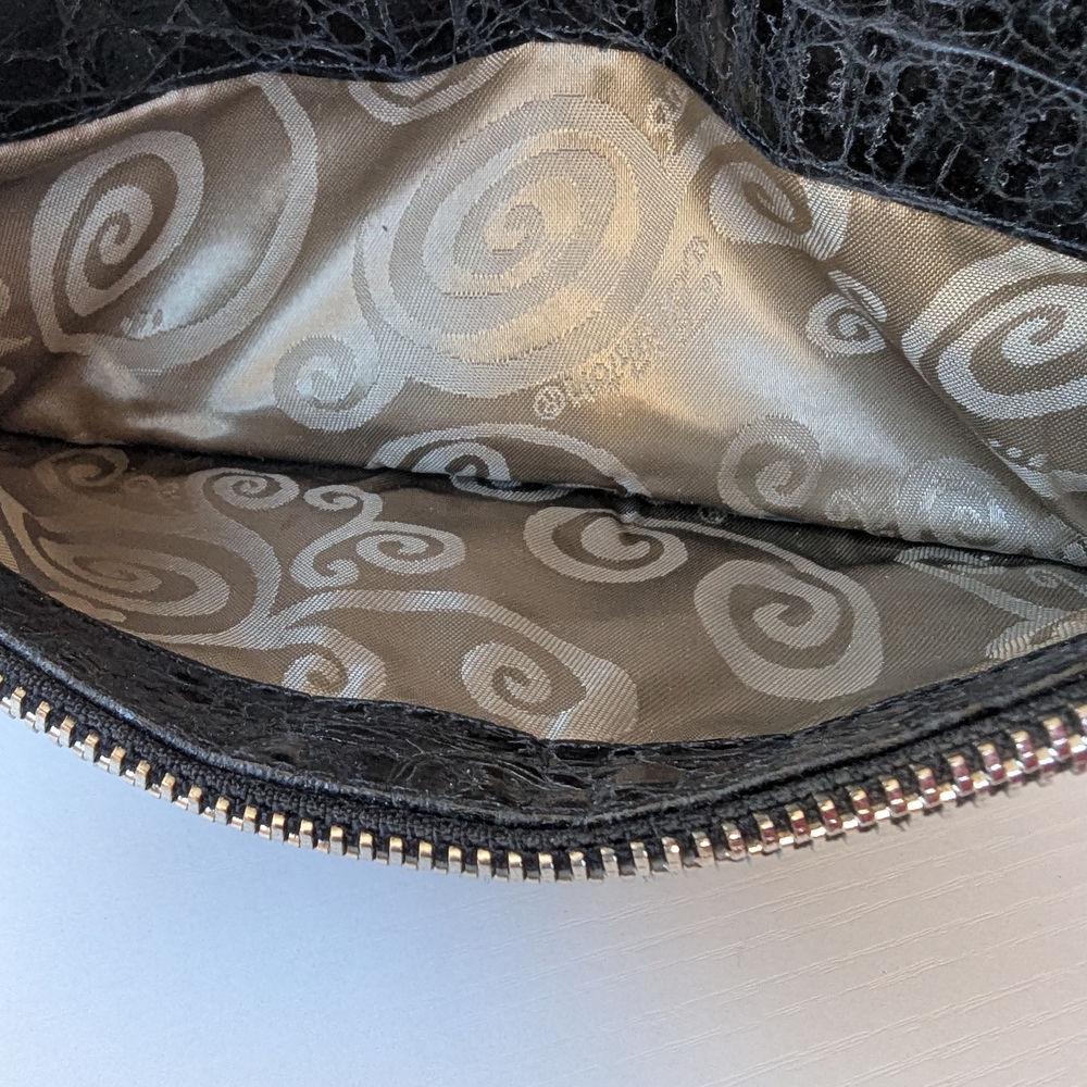 Brighton Black Croc-Embossed Clutch - Picture 7 of 8